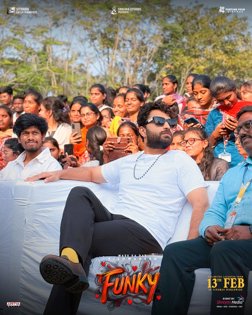 shreyasmedia's tweet photo. Mass Ka Das #VishwakSen brings Style, Swag and Unstoppable Energy owning the spotlight at the #YAMAYAMMA Song Launch Event🔥

#YAMAYAMMASongLaunch https://t.co/hExEiZqmtr
