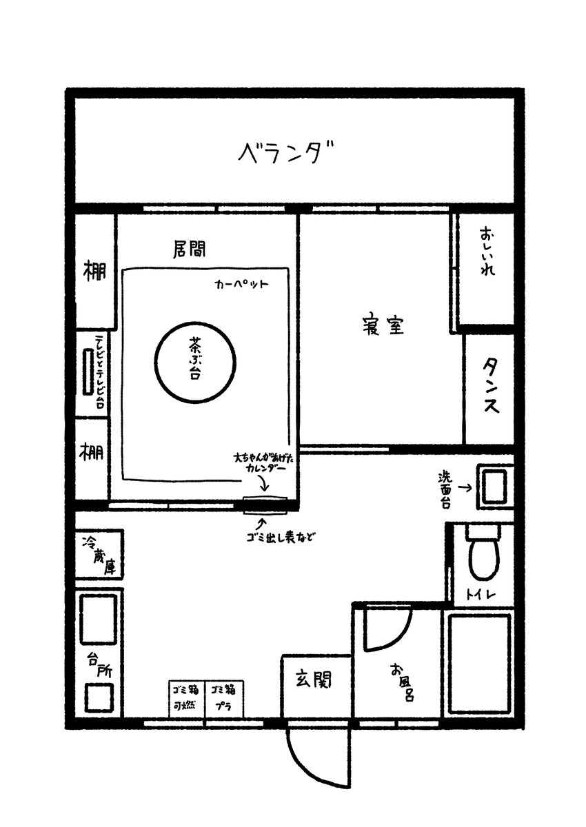 悪魔と大ちゃんの部屋の間取り考えてたけどこのせせこましい空間で暮らしてると思うといじらしいかも知れない 