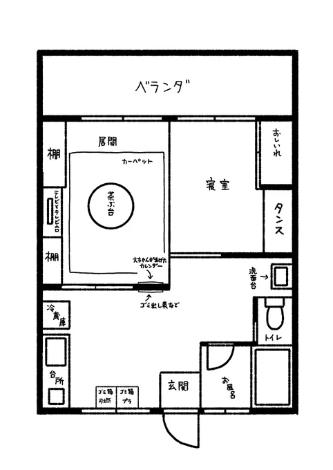 悪魔と大ちゃんの部屋の間取り考えてたけどこのせせこましい空間で暮らしてると思うといじらしいかも知れない 
