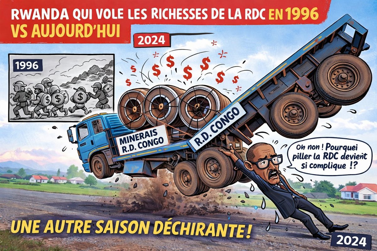 Le #Rwanda en 2026 qui pensait que voler les minerais congolais serait facile… 

Spoiler : la #RDC ne joue plus à 1996!