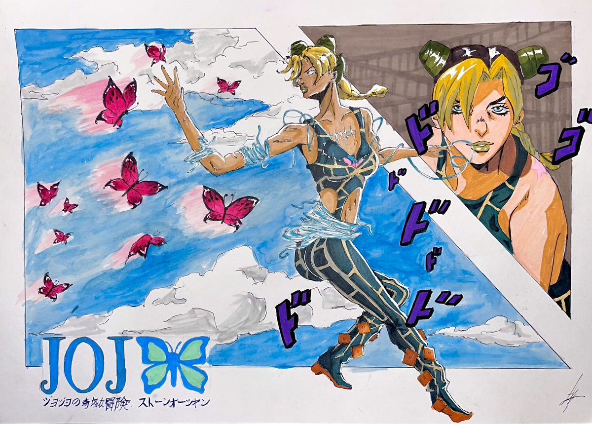 Ziadeku_'s tweet photo. By me #jojo_anime #JolyneCujoh #art https://t.co/2YQBE3keUL
