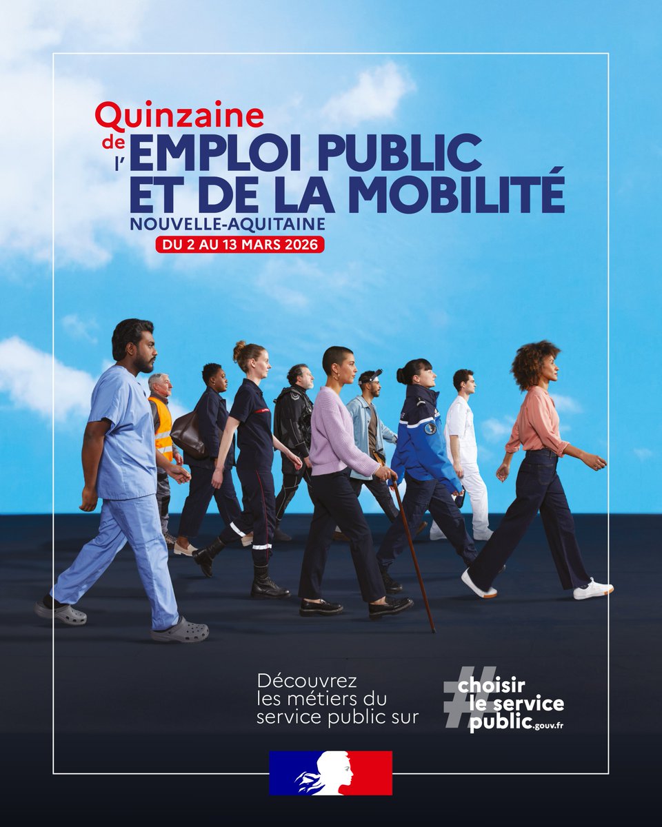 Image de Préfet Nouvelle-Aquitaine et Gironde - #ChoisirLeServicePublic 💼| La Quinzaine de l'emploi public et de la mobilité revient en #NouvelleAq