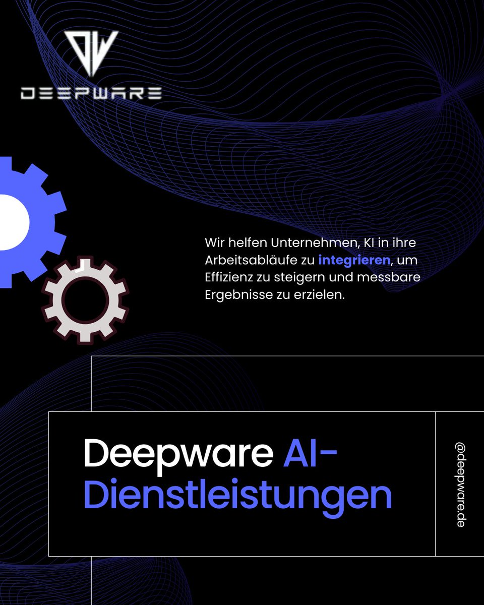 deepwaremunich's tweet photo. Von der Strategie zur Umsetzung: Wir bringen KI in Ihr Unternehmen.  Custom Development | Consulting | Integration | Automation | Support  Bereit für AI? Let's talk. https://t.co/DY3tGqMumK