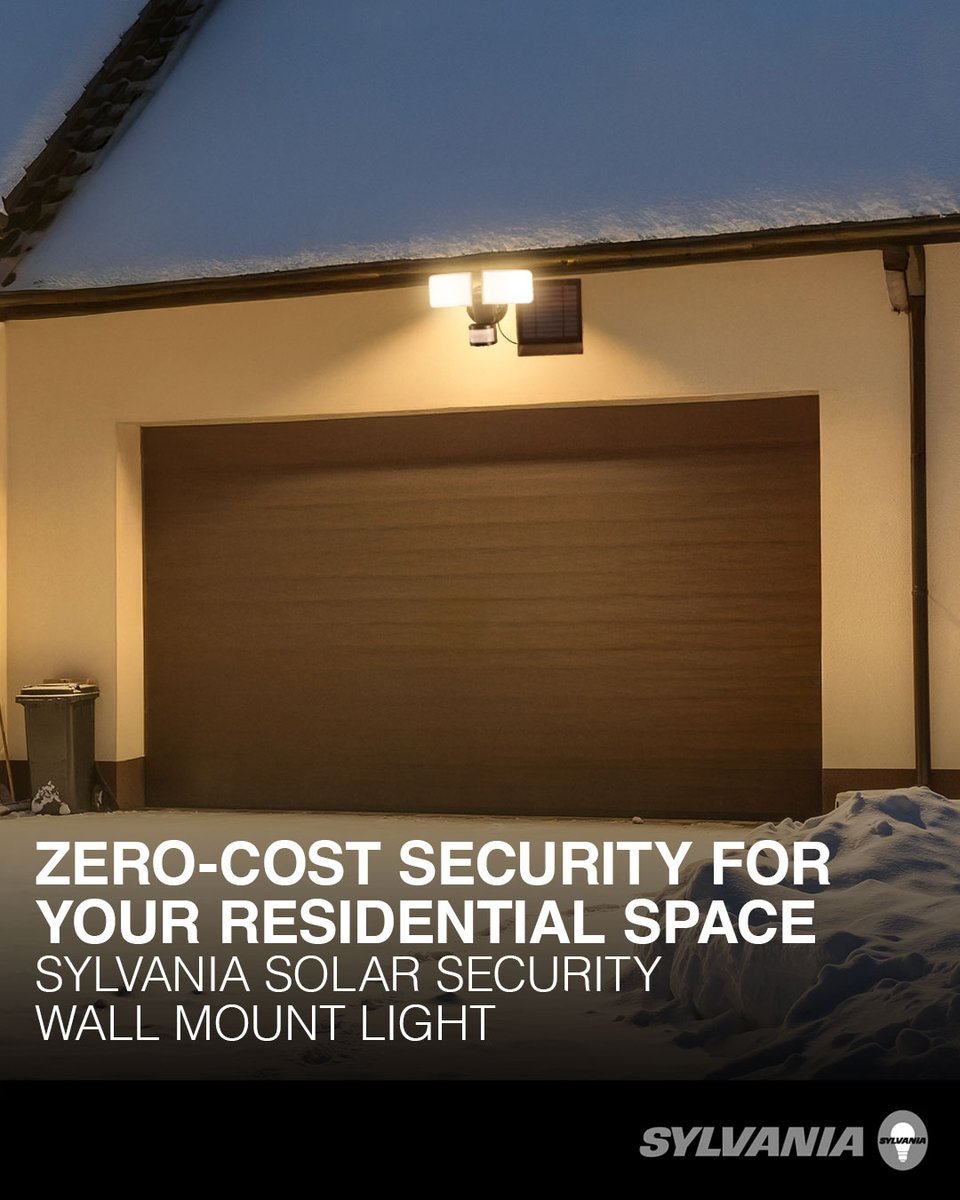 Meet the SYLVANIA Solar Security Wall Mount Light —smart safety with modern style.

Powered entirely by sunlight, it charges during the day and shines for up to 8 hours at night — no wiring, no hassle, and 100% solar savings.

👉🏻 bit.ly/4bJ06HY