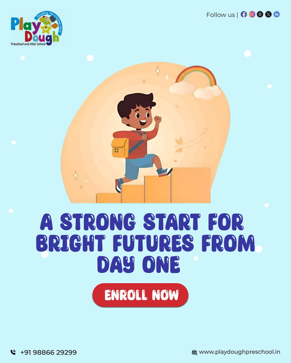 playdoughschool's tweet photo. Where little learners smile, play, and grow together. A joyful start for lifelong learning. Join us today—enroll now!

📞 Call: +91 98866 29299
🌐 Visit: https://t.co/eTwCBT7W4F

#Playdough #EarlyLearning #LittleLearners #PlayLearnGrow #JoyfulBeginnings #LearningThroughPlay https://t.co/Nqa7ekMtzg