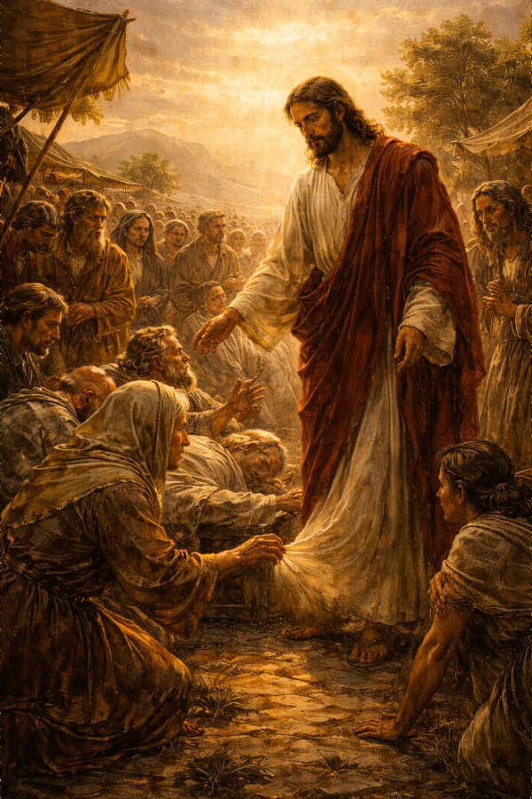 DailyJrnyFaith's tweet photo. As many as touched it were made well. - Mark 6:53-56

The crowds hurry to Seek the Healing Touch of Jesus, bringing their sick loved ones to wherever He appears.

Heal me, O Lord, and I shall be healed.

https://t.co/MAFFV7EIfr

#DailyGospel #JesusChrist #HealingTouch #WordOfGod https://t.co/6lSOKXvJXO