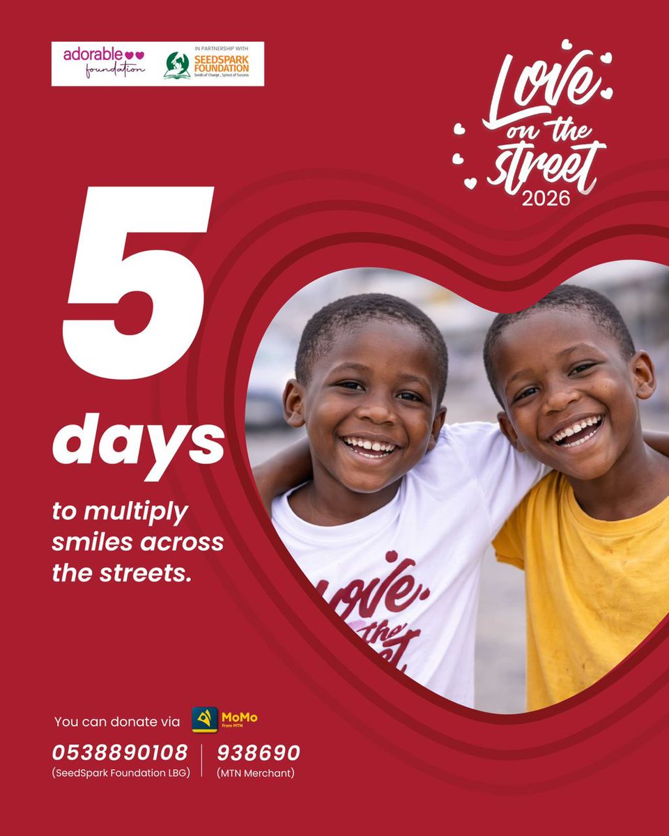 SeedSpark_Fdn's tweet photo. We are 5 days away, let's do this together. Thank you @akoma879fm for you support. https://t.co/3v2ky3TOfx