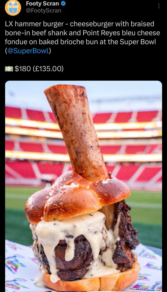 You also get one of those hospitality programme at a British football club with 7 course dinner and unlimited drinks for 150£ compared to this in the states