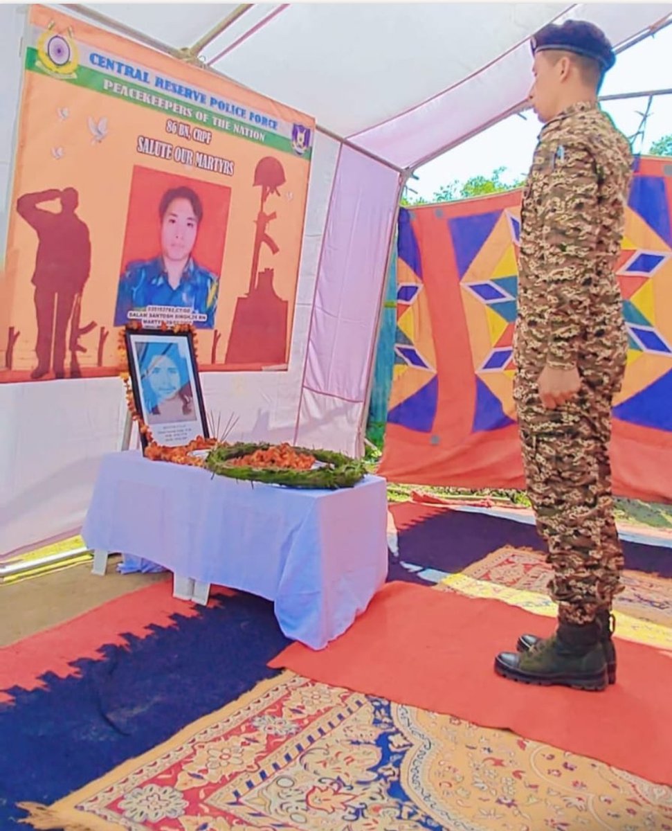 Honouring to our brave heroes who made the ultimate supreme sacrifice on duty for the Nation and extending deepest respect  to tribute the Martyr, team of 86 Bn CRPF visited to the residence of Martyr CT/GD Salam Santosh Singh in  Kakching district, Manipur.
