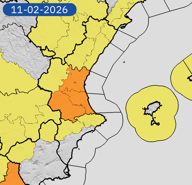 09/02 11:36 AVISOS PASADO MAÑANA | Comunitat Valenciana: vientos. Nivel máximo de aviso: naranja.
Actualizaciones en aemet.es/es/eltiempo/pr…