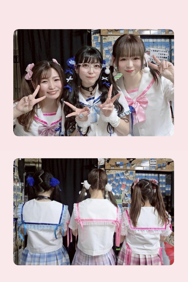 mito_idol's tweet photo. 写真載せ忘れちゃった😇😇

セーラー服に、メンバーカラーのリボンとかフリルとか縫い縫いしてかわいくしました🪡🫶

写真も動画もでっけぇ声も、
物販ながーい列だったのも、
あたたかいお言葉も笑顔も、
ほんとにほんとにありがとう💙
またどこかで！かほっほでした😎✌️ https://t.co/CT17EdSlfF