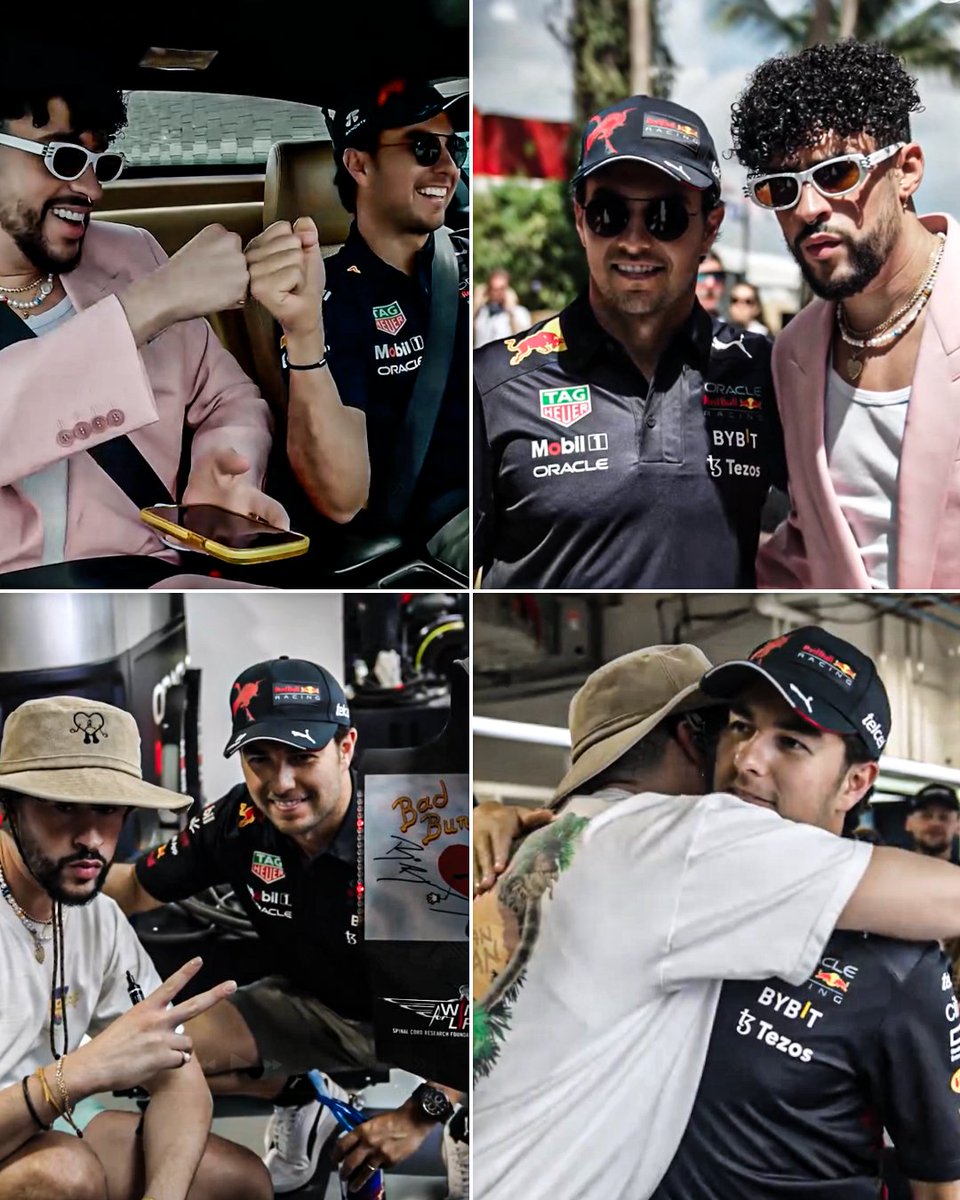 That time Bad Bunny and Checo showed up to the Miami Grand Prix together 🔥