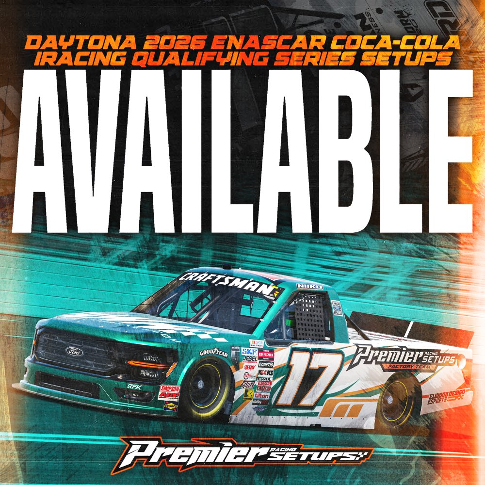 🏁 DAYTONA SETUP OUT NOW – COCA-COLA QUALIFYING SERIES 🏁

It’s that time of year again — the Coca-Cola Qualifying Series is here.
Week 1 is officially underway at Daytona International Speedway, and if you’re getting ready to hit the track in the Coca-Cola Qualifying Series on