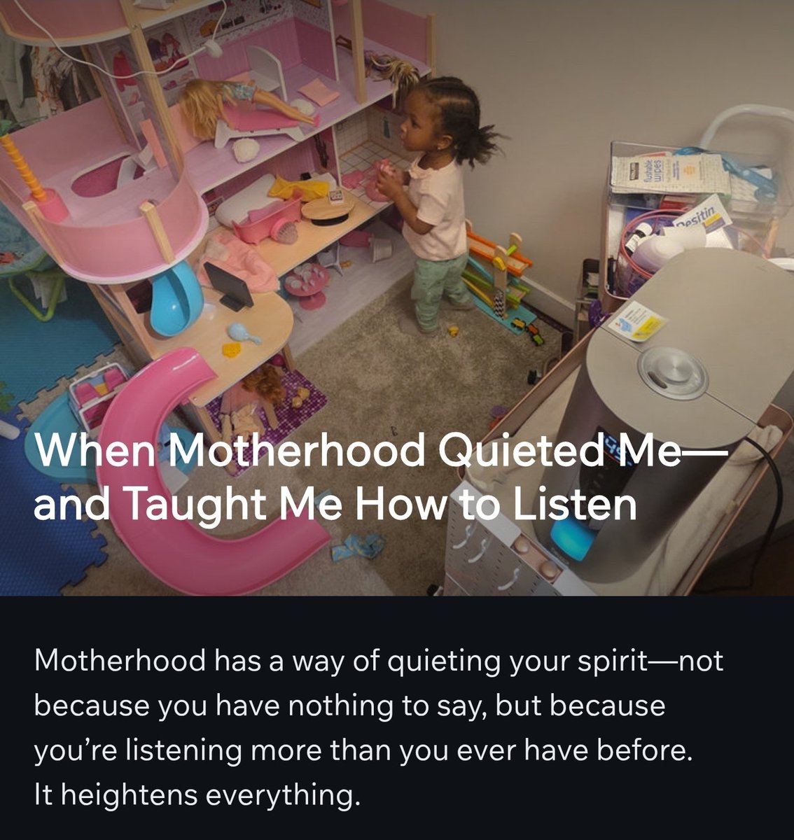 mstiffanyjaye's tweet photo. Motherhood quieted me—not to shrink me, but to sharpen my awareness. It taught me to listen deeply, observe carefully, and reshape my inner and outer world to create safety, presence, and intention for my child and myself.

More on my site https://t.co/ylRf4E8su5 https://t.co/Y7WtbE71l1