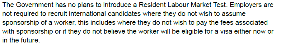 SachaWoolLegal's tweet photo. Interesting from @ukhomeoffice guidance note. Prob is that this is at odds with Equality law - without a legislative requirement, employers can't prioritise British nationals even if they could fill a role from domestic labour force. It's unfair to leave employers conflicted https://t.co/S0nQfA2SIr