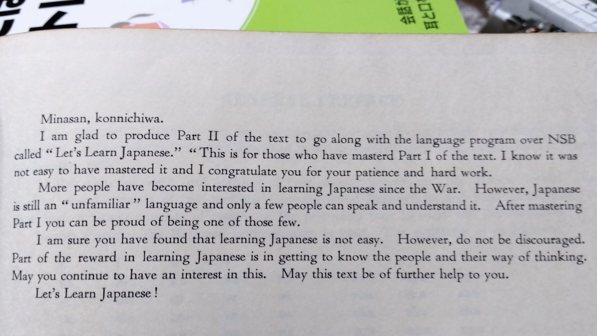 takeshi_nihongo's tweet photo. 時々見返す1965年発行の日本語教科書「日本語を学びましょう第2巻」 https://t.co/Pg5BG9qe9k