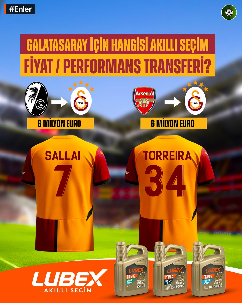 futbolarena's tweet photo. ✍️ Galatasaray için hangisi akıllı seçim fiyat/performans transferi? #Enler 

Sahada da, yolda da: akıllı seçim kazandırır ✅

Lubex | Akıllı Seçim 👉 https://t.co/uYcId4BSov

#işbirliği https://t.co/1rdeWvXVPH