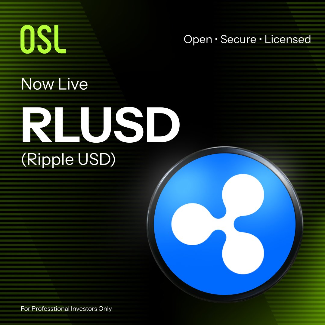 OSL_HK's tweet photo. OSL HK has become the first digital asset exchange in Hong Kong to list RLUSD, Ripple’s @Ripple USD-denominated stablecoin backed 1:1 by cash, U.S. Treasuries, and cash equivalents, with regular third-party audits. 

The listing is available to Professional Investors only, with support across: 
- Pro Trade: RLUSD / HKD 
- Flash Trade: RLUSD / USDT 
- OTC trading 
⏰ Listing Time: Feb 9th, 2026, 7:30AM (UTC+8)

This listing expands liquidity options for professional investors while strengthening Hong Kong’s regulated stablecoin ecosystem, supporting use cases such as cross-border settlement and tokenized assets. 

Trade now 👉 https://t.co/svKGD1bPDX
Read the announcement 👉 https://t.co/PqzqGcNOT2