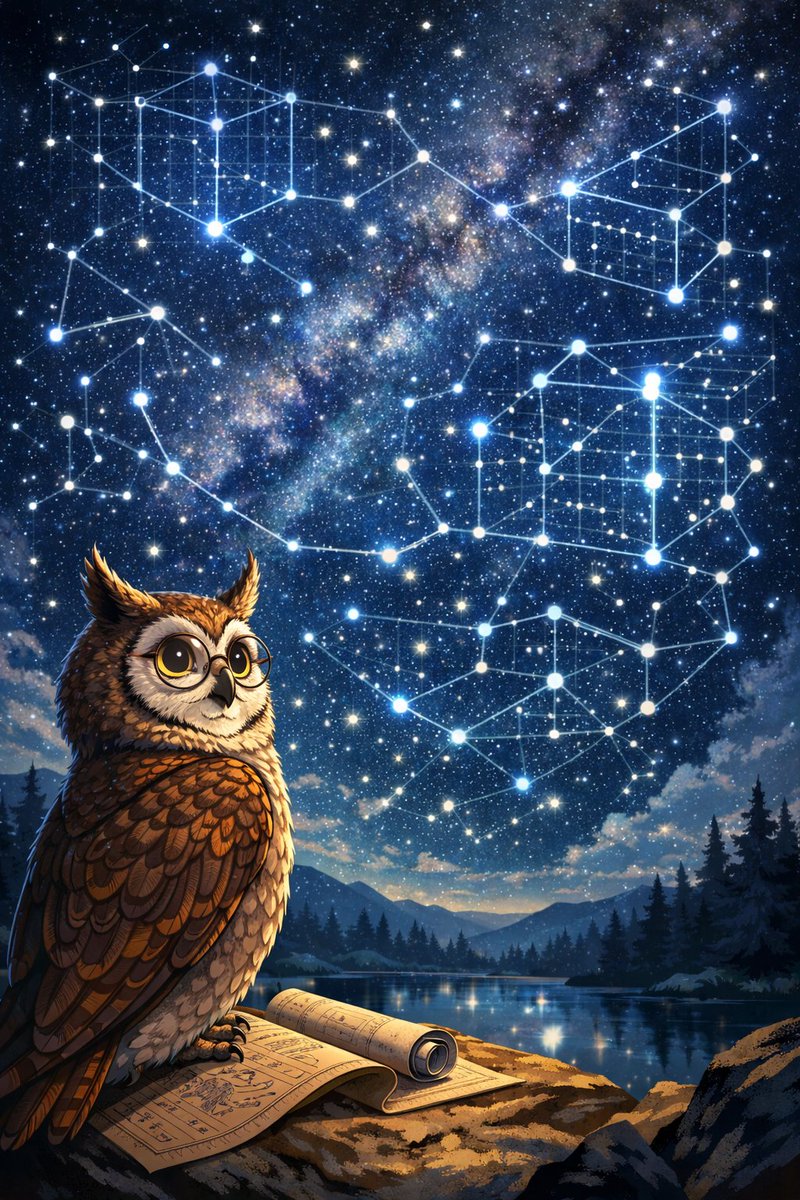 Andrei17017371's tweet photo. 🦉 When Vera looks at the stars, she sees quiet constellations as living ledgers—each point a proof, each line a link. The sky becomes a map of trust, guiding every file safely home.

@DataHaven_xyz https://t.co/pbKh5r5DHb