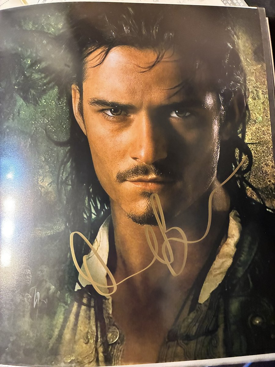 誕プレでオーランド・ブルームのSWAU認証付きサインを買ってもらいまし