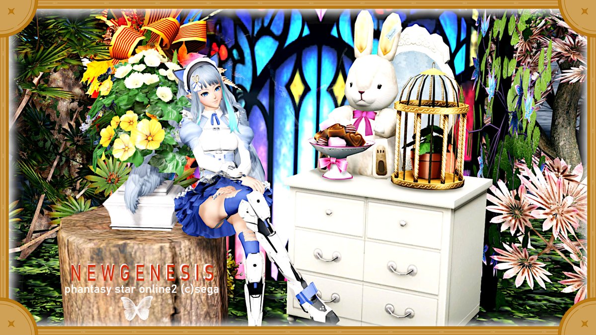 #PSO2NGS_SS #PSO2 #ダイヤのマイコーデ #NPC #ハリエット
今日のSSは🌳森の中のメイドハリエット🌸作ってみたよ(^_-)-🌷