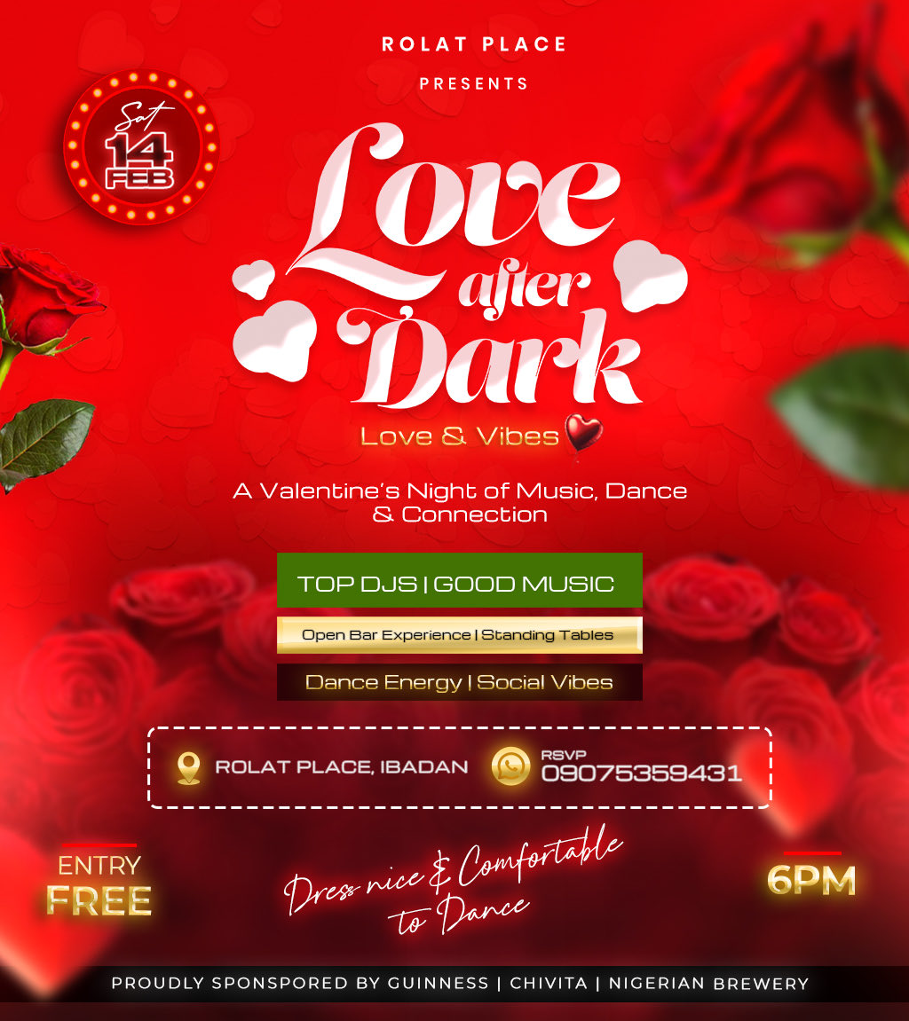 Papi_Tunchee's tweet photo. ❤️ Love &amp; Vibes 💃 
Get your free ticket 🎫 - https://t.co/mqIi5djSI1
*No Ticket No Entry*⛔️ 
You don’t want to miss this. #ibadan https://t.co/ZPtKUCatR7