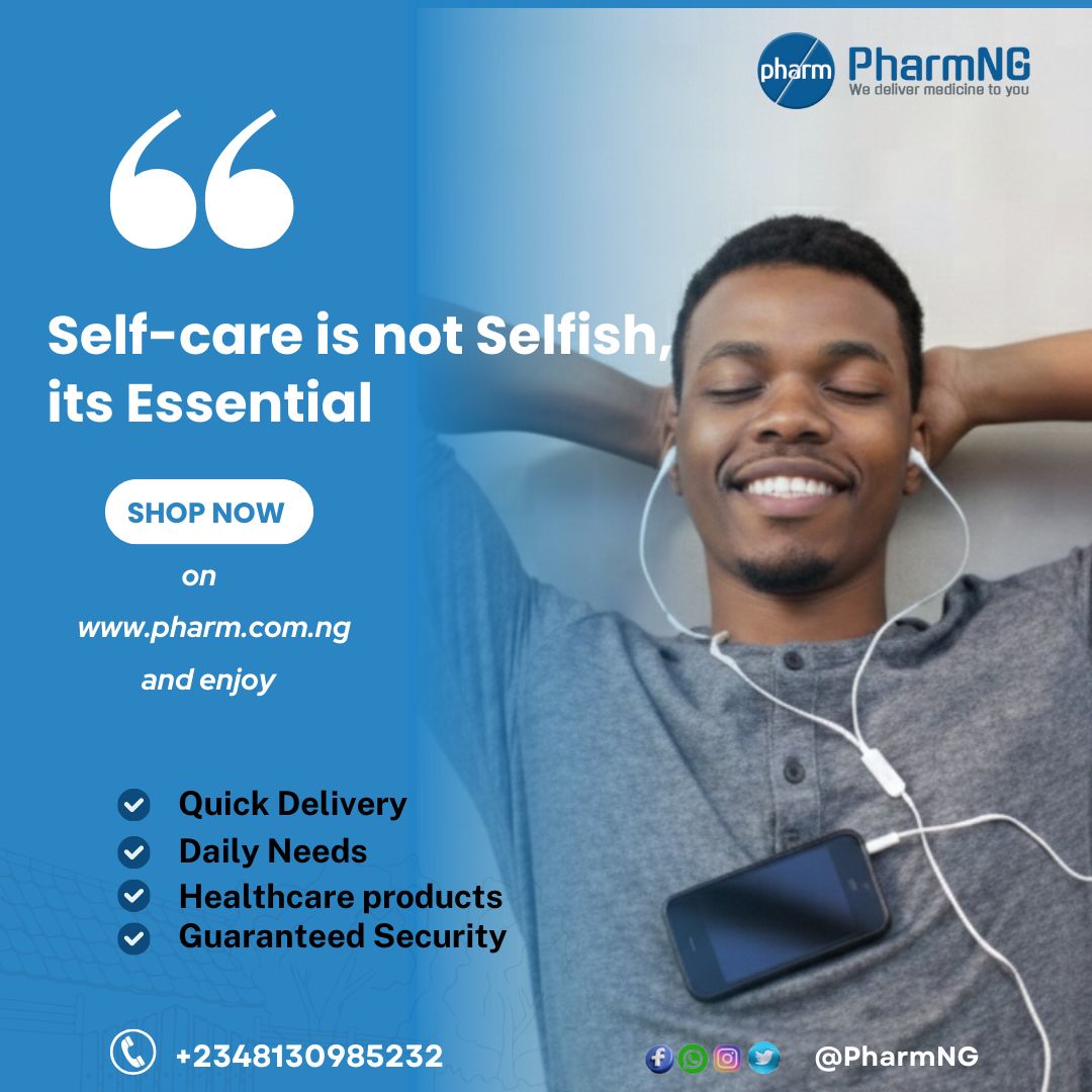 PharmNG's tweet image. Self-care isn't selfish – it's ESSENTIAL! 🧘🏾‍♂️
Relax, recharge, and stay healthy with PharmNG.  
Quick delivery, daily wellness needs, top healthcare products, and guaranteed security – all at your fingertips.  

SHOP NOW 

 #PharmNG #RelaxAndRecharge #WellnessFirst #SelfCare