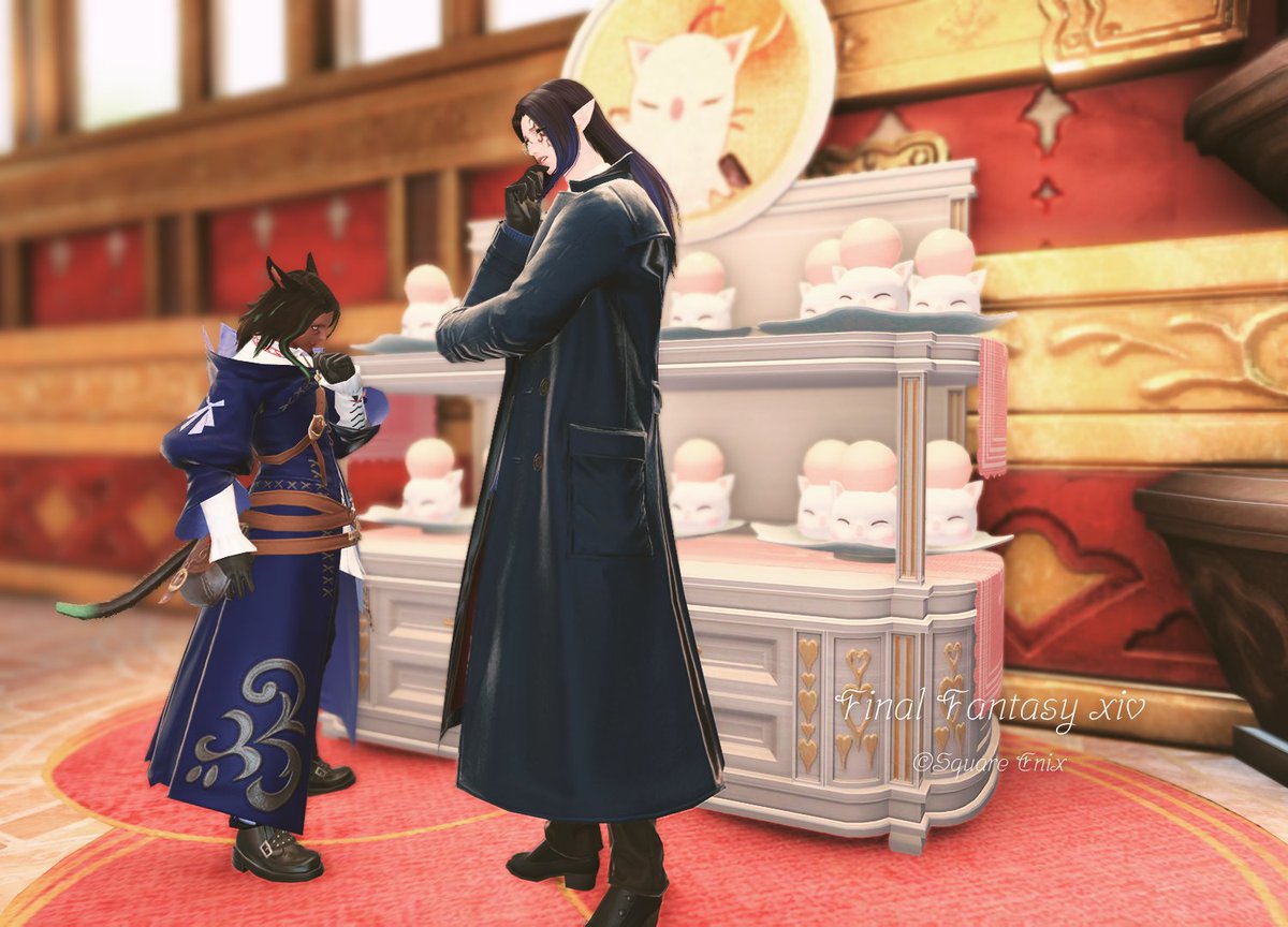 LeoUtsr_FF14's tweet photo. 我が家のサブ達もケーキ作り終了👏
ロイさんお付き合いありがとうございました！！
この日は褐色タレ目が素敵なオスッテ君と、綺麗なララフェルのお姉さんを連れてきてくれました🫶💕
いろんな子が見られて楽しかった～！！
#FF14SS #ヴァレンティオンデー2026 https://t.co/kMIy4ghRK3