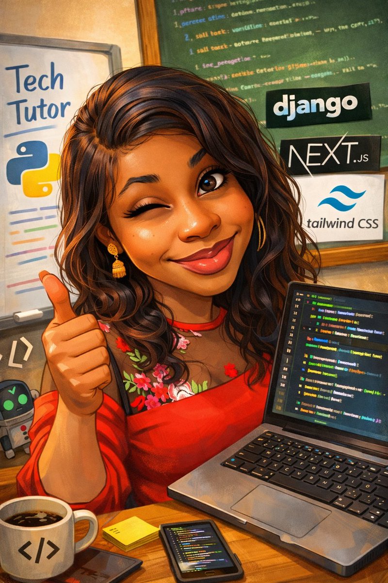 josseycodes's tweet photo. I told my LLM to create a caricature of me based on everything it knows about me. I love what I’m seeing😂. I loveeeeetttttt🥰🥰🥰🥰🥰 https://t.co/A4UdaVyaMD