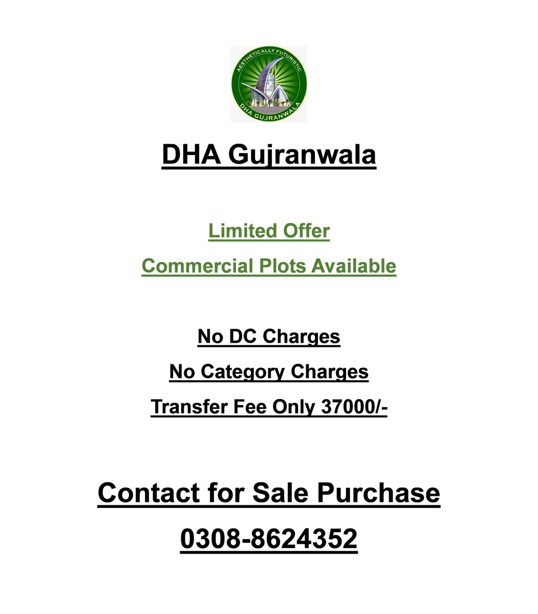TigerEstate2's tweet photo. DHA Gujranwala Commercial
Contact for Sale Purchase
03088624352

#dhagujranwala
#dhagujranwaladealer https://t.co/ZBN1mGwg8Y