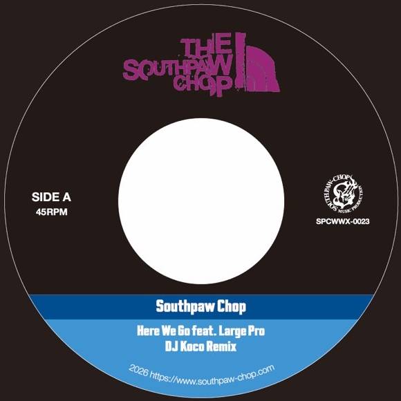【予約受付開始】Southpaw Chop"Here We Go feat. Large Pro (DJ KOCO Remix)"(7")→ jetsetrecords.net/i/416006491769/ 2010年のEP『Never Stop Sampling』に収録され、後にLarge Professor自身によるRMXが7"リリースされた楽曲が、DJ KOCO A.K.A SHIMOKITAの手によりまた新たなクラシックへと進化を遂げる!!