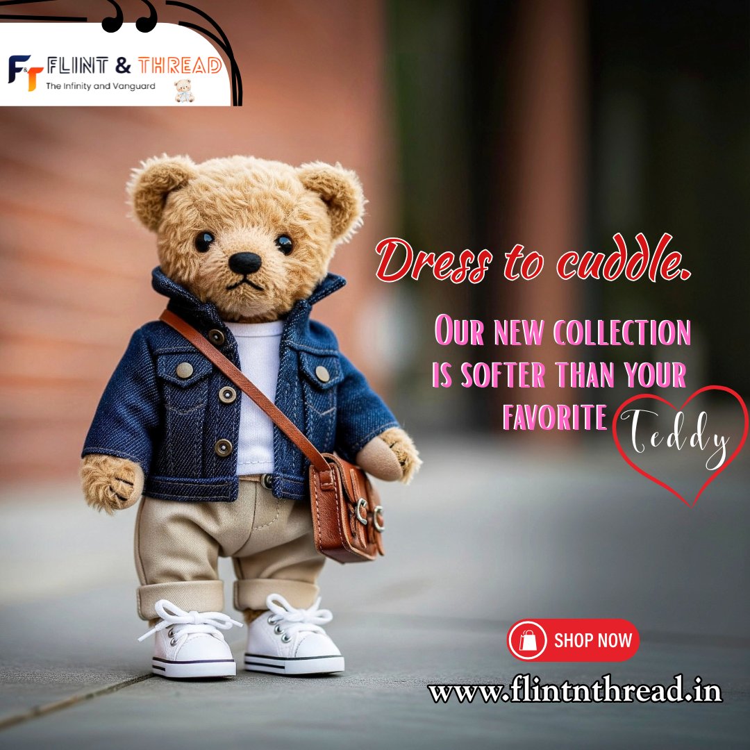flintandthread's tweet image. Soft like a teddy, stylish like you 🧸✨
Celebrate Teddy Day wrapped in comfort, love, and fashion.
Because sweet days deserve sweeter style 💕
Shop now 👉 flintnthread.in
#TeddyDay #CuteStyle #FlintAndThread #FashionLove #ValentinesWeek #ShopNow #SweetFashion