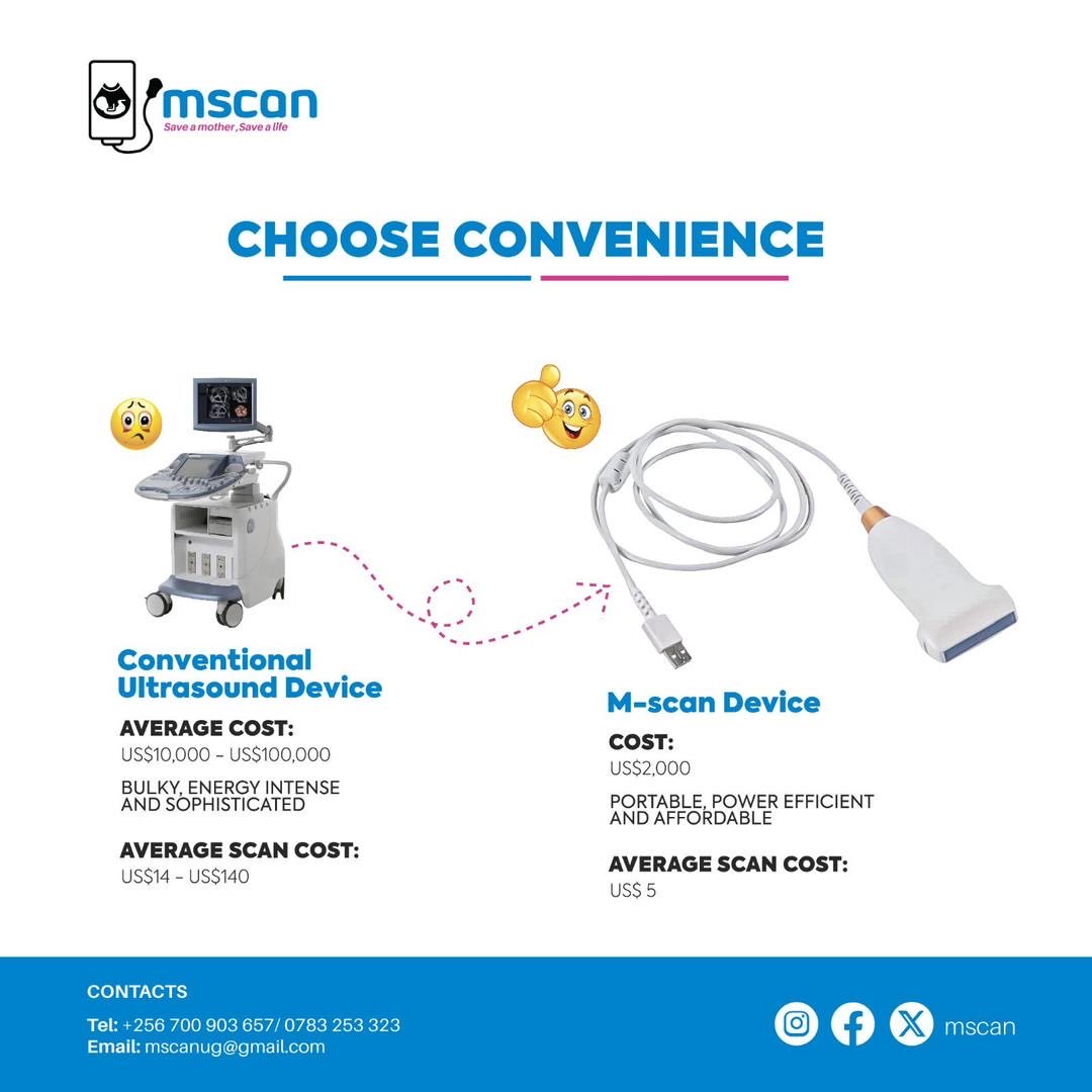 DrAhimbisibweP's tweet photo. Starting a medical facility as an investment?
Hit us for mobile and innovative ultrasound solutions for your diagnostic needs.
@mSCAN_Ug #SaveAMother #SaveALife https://t.co/nlUPIk0qoe