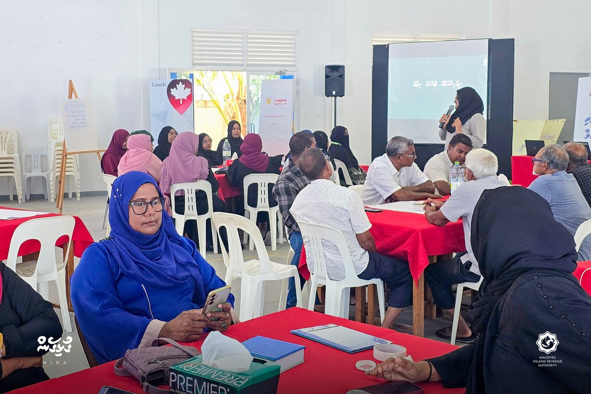 MIRA joined the Viyafaari Sa’llaa Workshop 2026 in N. Kendhikulhudhoo! 
Our team delivered an information session on taxation and the legal framework, helping entrepreneurs and SMEs boost their business confidence and stay compliant. #GulhigenMIRA 
1/2