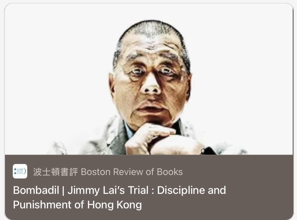 luosiling's tweet image. In the Jimmy Lai case, the judges delivered a verdict spanning 855 pages. This is perhaps the most vivid footnote to Michel Foucault’s Discipline and Punish. (The Hong Kong independent media outlet The Witness has provided a detailed analysis of this judgment.) Jimmy Lai’s