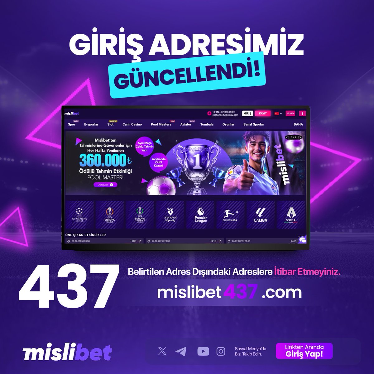 MislibetDestek's tweet photo. #Mislibet

🔗 Güncel Giriş Adresimiz ⬇️
https://t.co/nHsi161vBQ https://t.co/RXNAWbhPj8