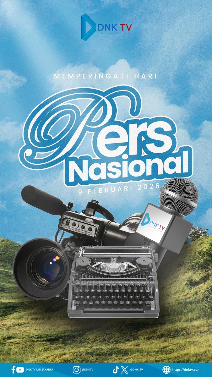 Selamat Hari Pers Nasional 📺

Pers yang kuat lahir dari jurnalisme yang berintegritas. Teruslah menyajikan informasi yang jujur, akurat, dan bertanggung jawab. 📰✨

#HariPersNasional
#SelamatHariPersNasional2026