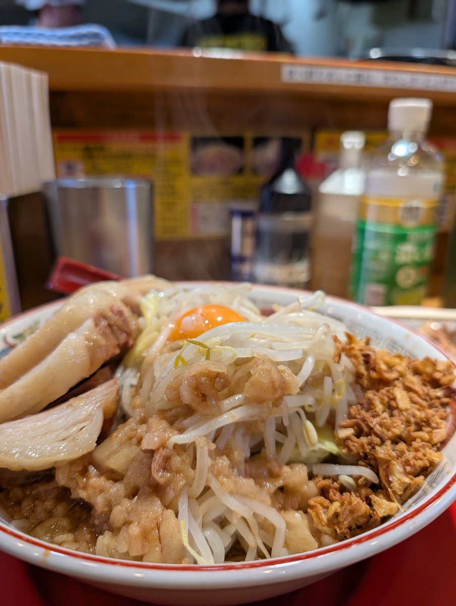 nm7_k's tweet image. 多分4年ぶりくらいの豚彦本店
豚ダブルが食券機から消えてた
#豚彦