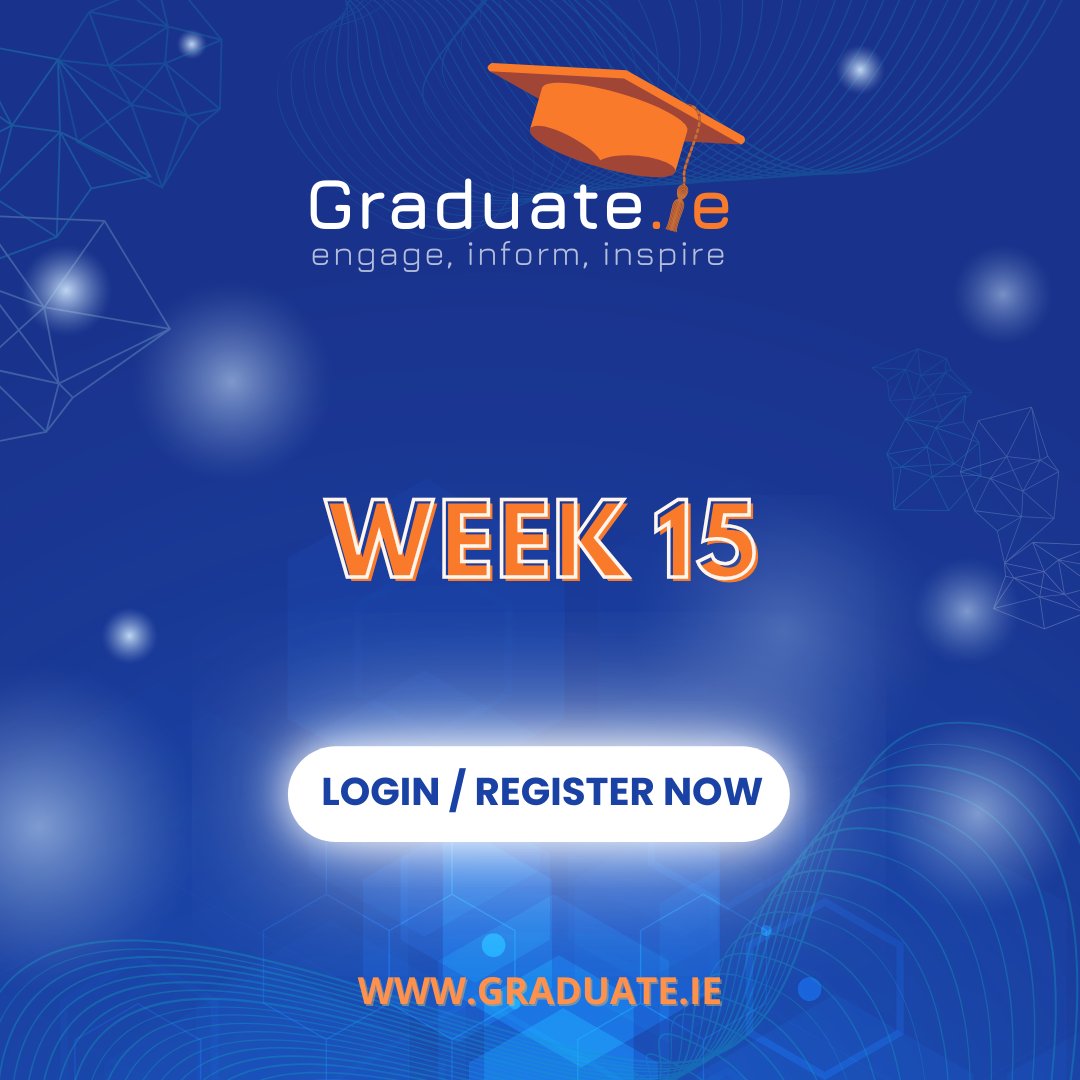 Week 15 of the Graduate.ie student competition is now LIVE! 
Head to Graduate.ie to take this week’s quiz and be in with a chance of winning an unforgettable trip to the European Parliament in Strasbourg.

Weekly winners announced!

Best of luck everyone