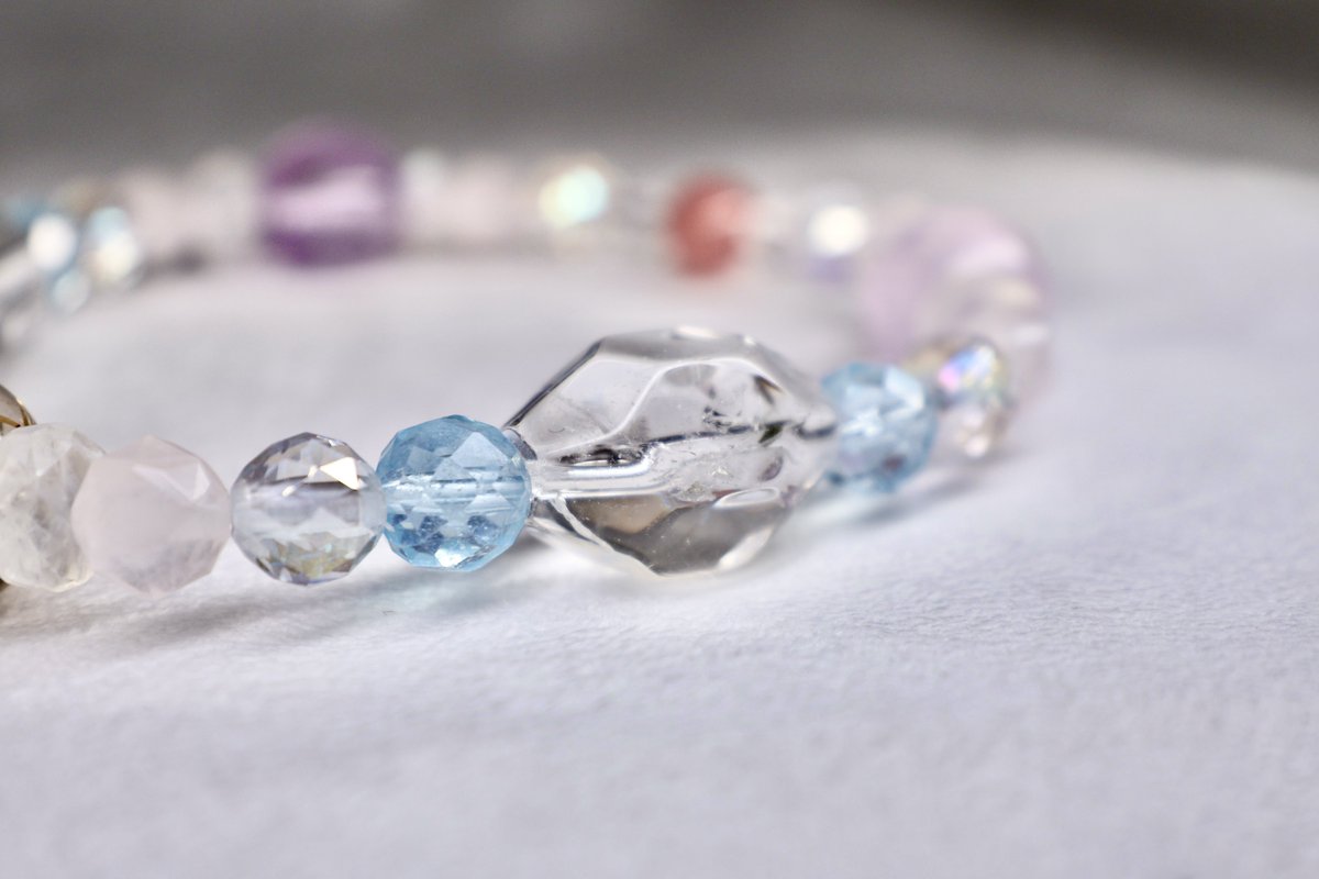 高品質✨透明キラキラ✨極上モルガナイト 月商60万越え！というご依頼 可愛い系希望 ファイナルグレードは