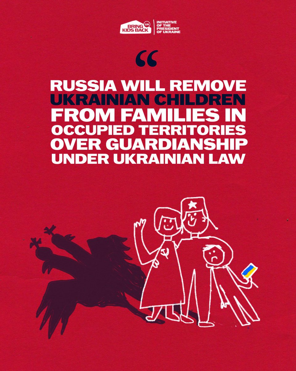Russia is launching a new mechanism to forcibly remove Ukrainian children from families in occupied territories.

Children under Ukrainian guardianship are at risk of being taken within weeks.

#BringKidsBack