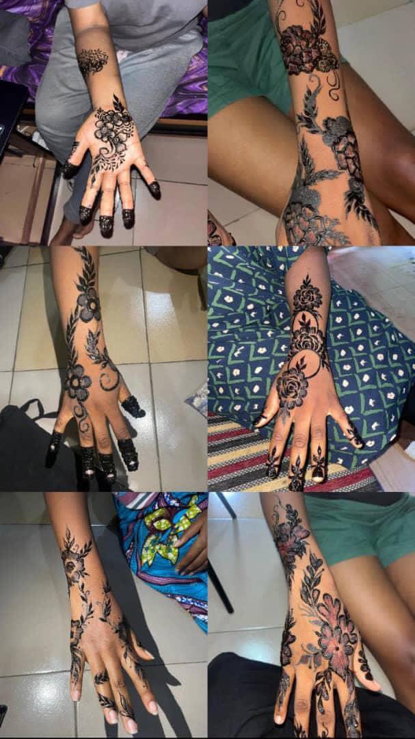 Miss_euphonious's tweet photo. I’m a henna artist based in  ilorin , kwara state. Book me for your bridal or regular henna. I use all varieties of  quality henna products; hydrogen based, water based , local henna powder, henna stickers and indian paste.🌚love you too. These designs are mineeeeeeeeeee. 😌 https://t.co/6COgej25A3