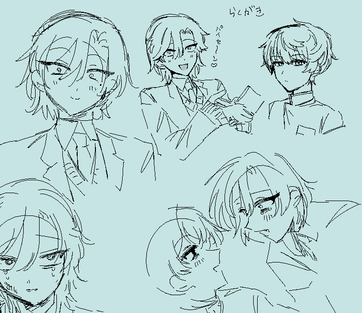 氷点下30度の絶望コラボカフェの缶バッチイラストを描かせていただきました。ありがとうございます！✨
(らくがき)