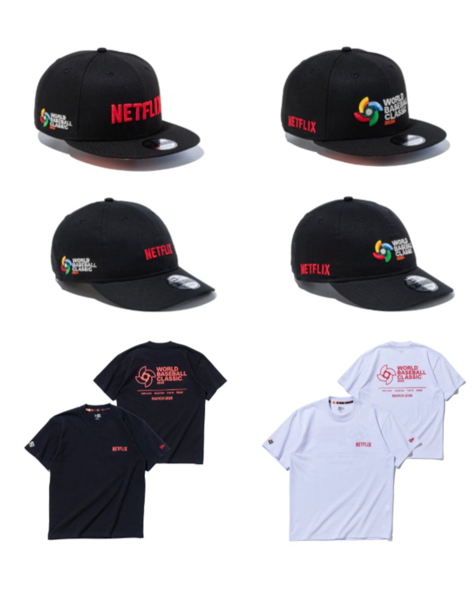 【新品ネット完売】WBCネットフリックス　ニューエラ希少トリプルコラボキャップ ニューエラ」が2026 WBC、ネットフリックスとトリプルコラボ 日本限定