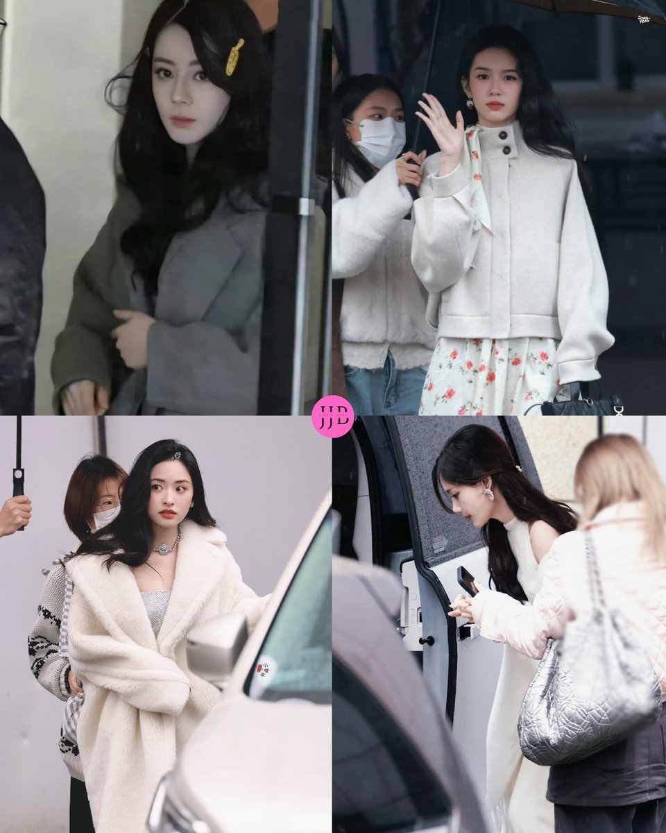 #Dilraba, #ZhouYe, #ShenYue &amp; #LiYitong spotted today heading to record Hello Saturday.

Separate segments