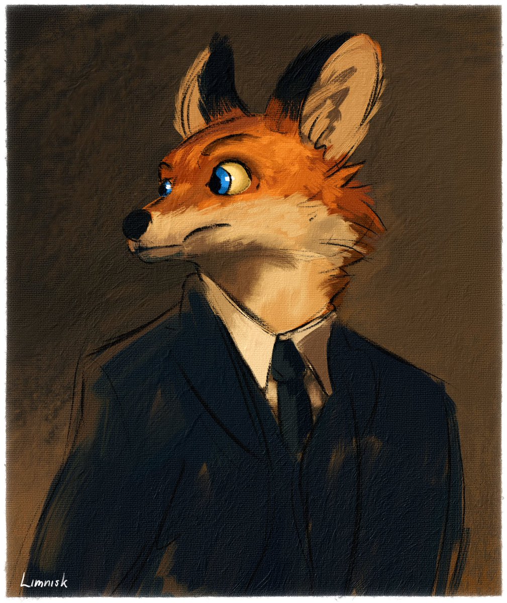 Dapper foxy

Tried to combine some line art with the painterly style. I'm still figuring out where to take this style.