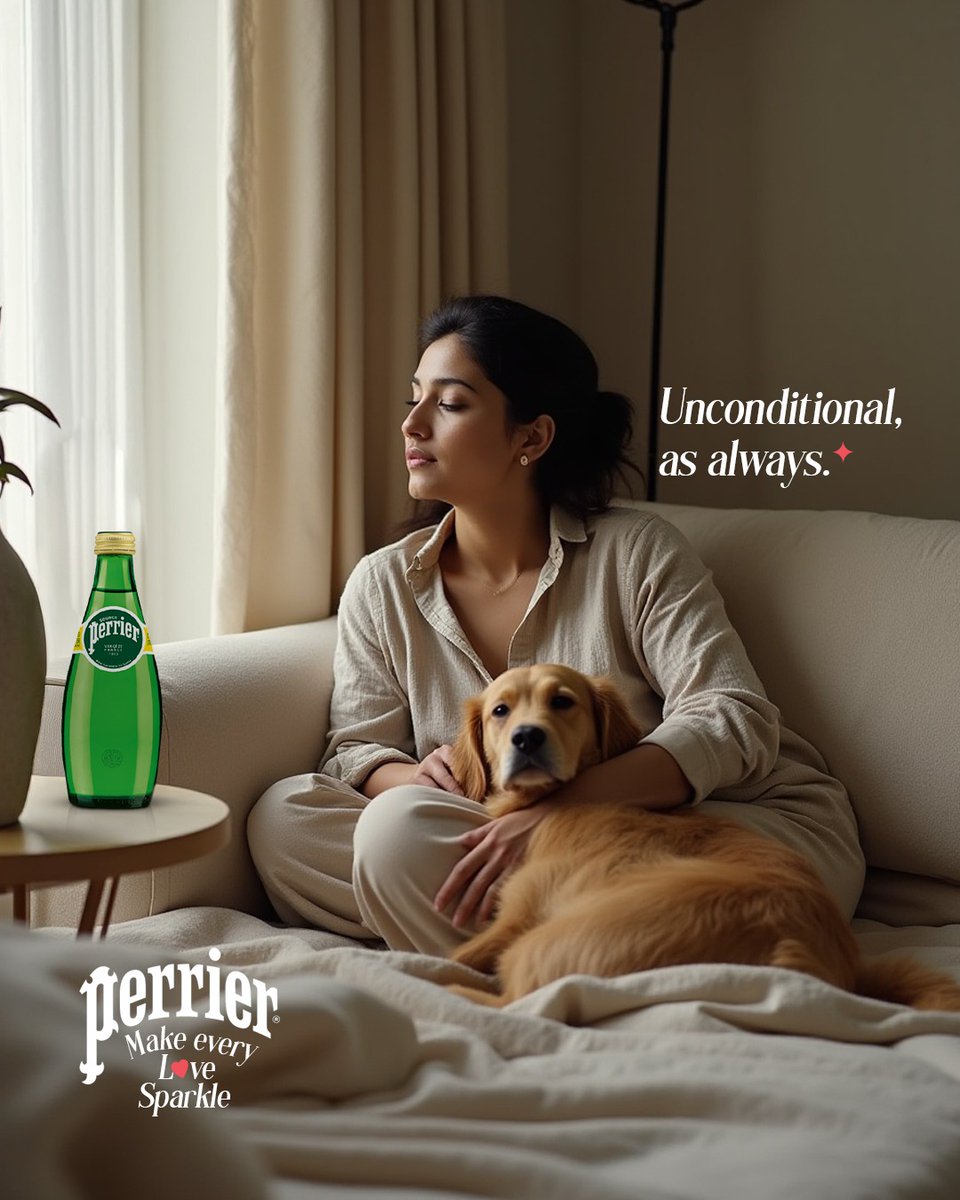 PerrierIndia's tweet photo. Unconditional, as always. It’s the quiet kind of love that needs nothing more. Elevated with a gentle sparkle from Perrier.

#Perrier #MakeEveryLoveSparkle #ModernLove https://t.co/Afq1LGMVlo