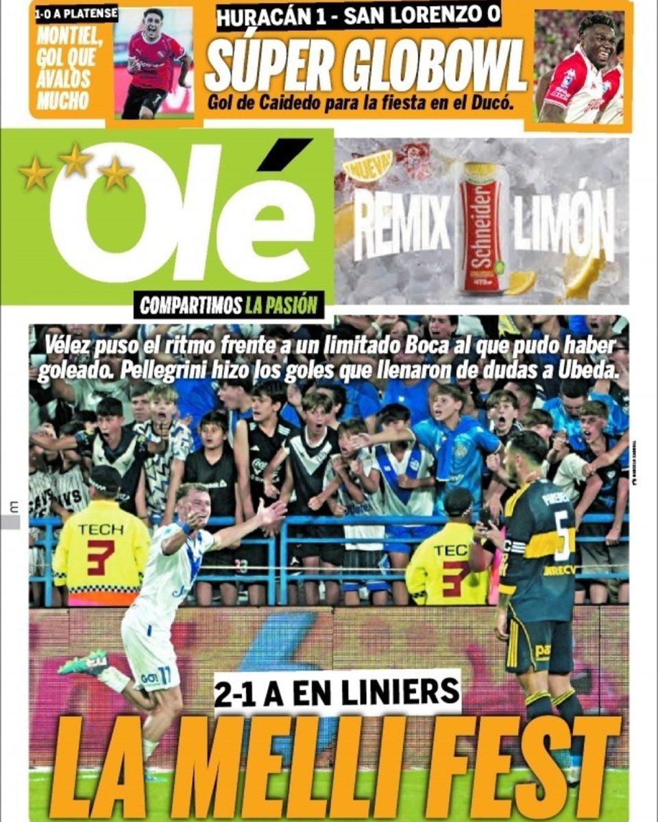 DiarioOle's tweet photo. 🔥🇫🇮 LA MELLI FEST | #LaTapaDeOlé Lunes 9 de febrero 📰 https://t.co/jwyv7o5f3X