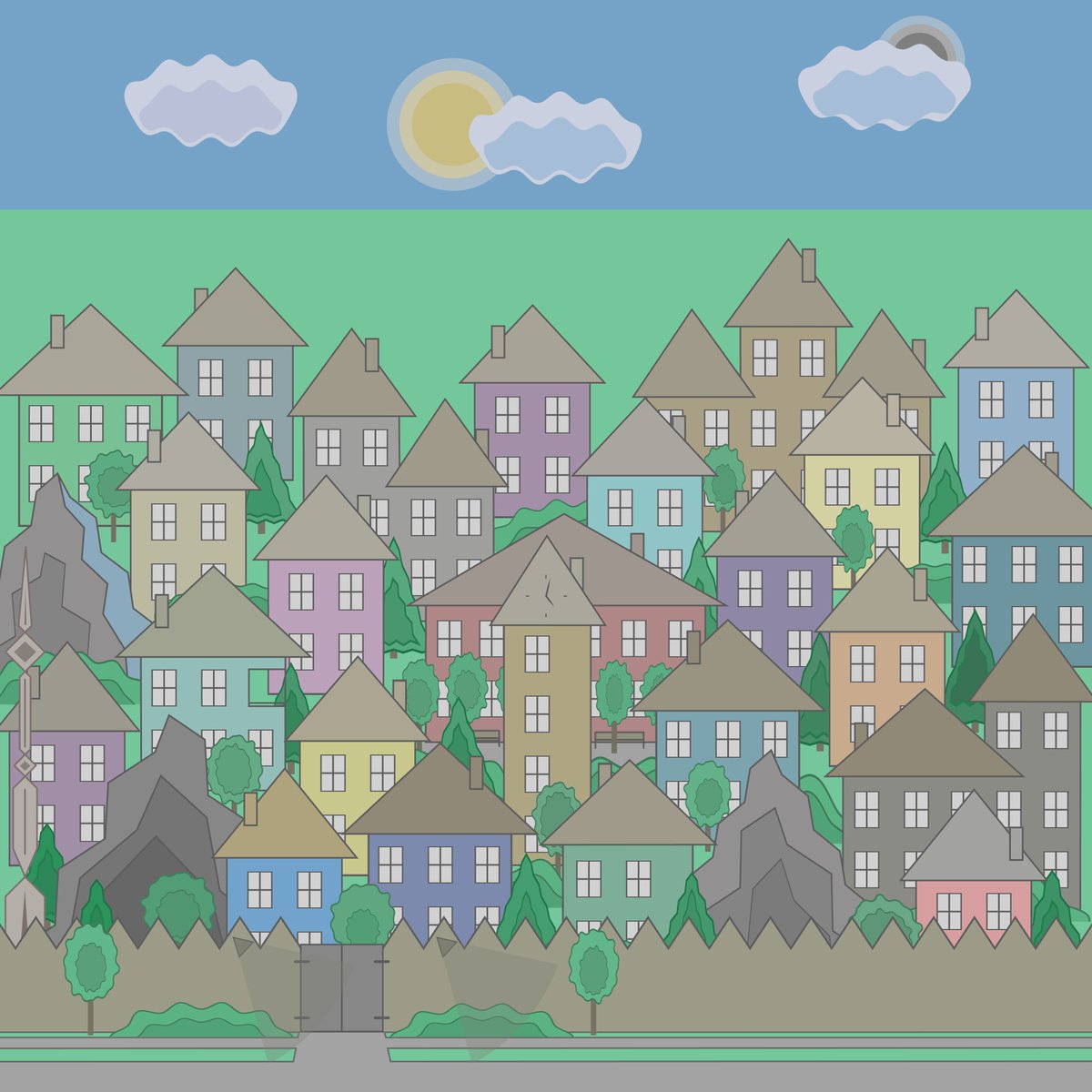 Does the sun here illuminate reality or warm a dream? Is this village a refuge or a laboratory?