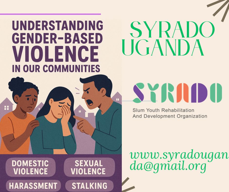 syradouganda's tweet photo. Gender-Based Violence is not “normal” or “private.”
It happens in homes, schools, communities and #young people are often the most affected.
At #SyradoUg, we raise #awareness, empower youth with #knowledge, and amplify survivor-centered conversations to help end #GBV.
#EndGBV https://t.co/GeUW7qXwN2